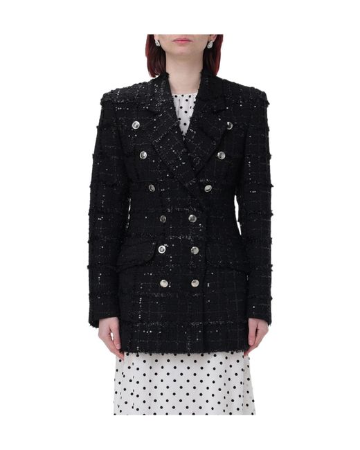 Alessandra Rich Black Embellished Double Breasted Jacket