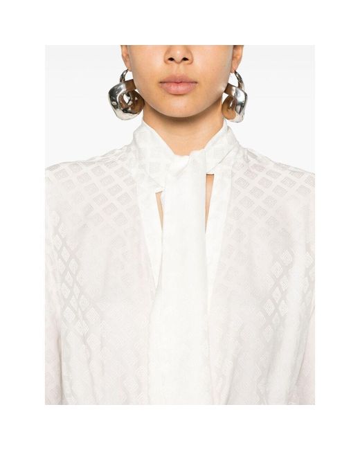 Etro White Monogram-Jacquard Shirt