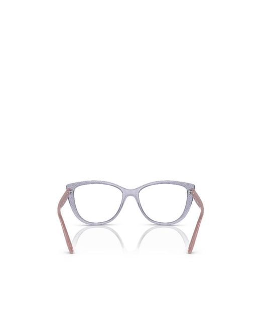 Vogue Eyewear White Cat's Eye Flat Lens