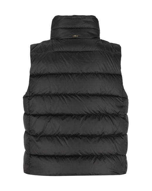 Herno Black Quilted High-Neck Gilet