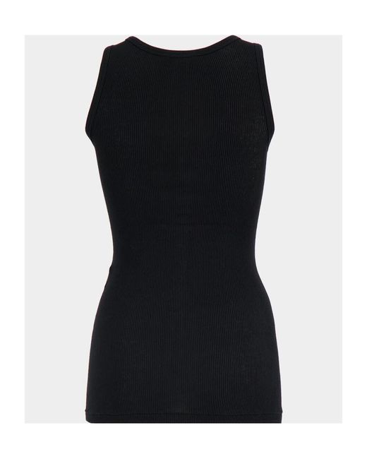 Auralee Black Button-Up Tank Top