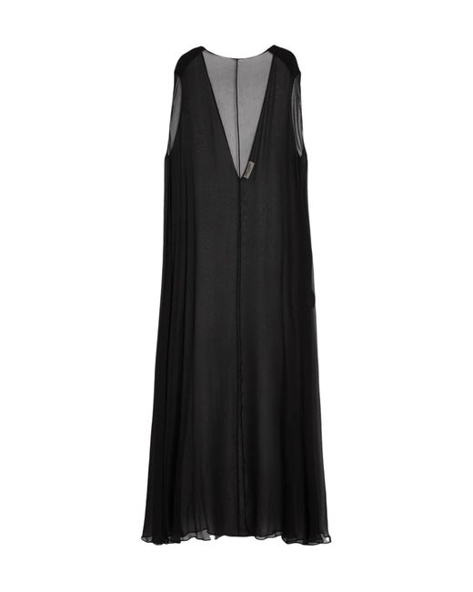 Saint Laurent Black Sleeveless Waist-Cinching Dress