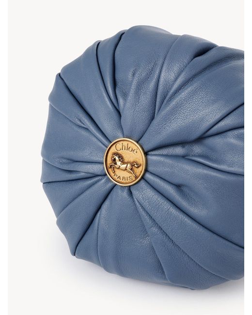 Chloé Blue Plissé Shoulder Bag