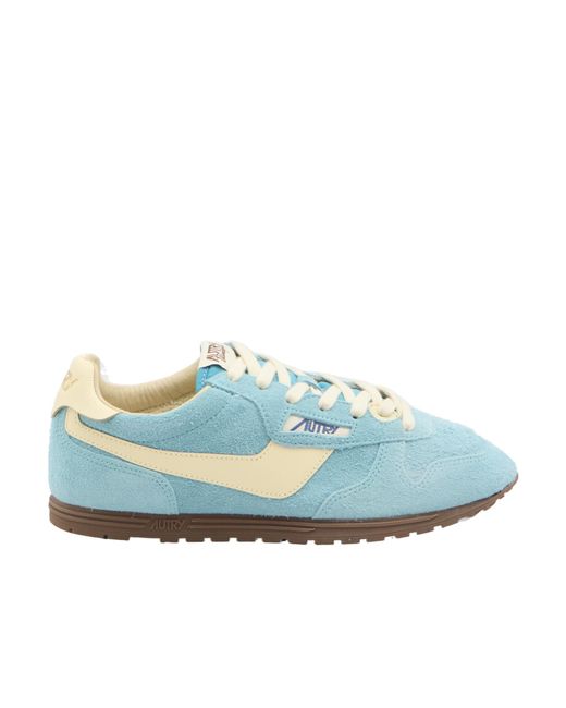 Autry Blue Windspin Lace-Up Sneakers