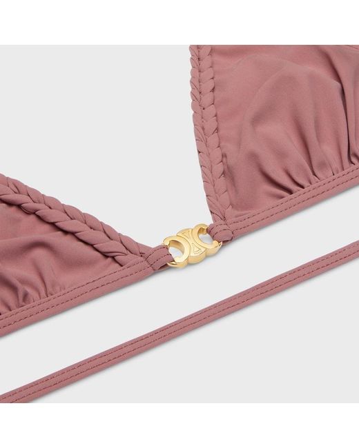 Céline Pink Triomphe Triangle Top