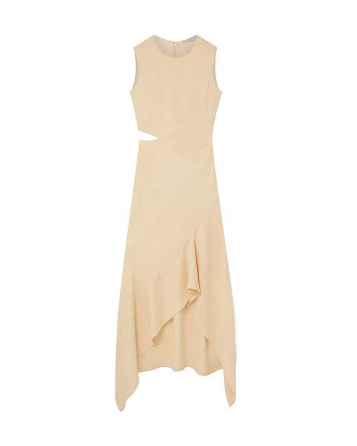 Stella McCartney Natural Sleeveless Cut-Out Maxi Dress