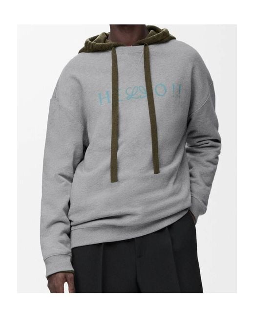 Loewe Gray Sweatshirt En Coton for men
