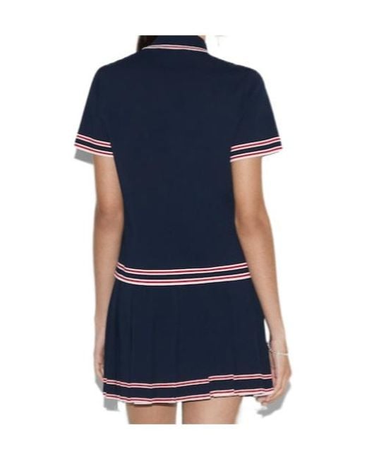 Gucci Blue Striped Trim Polo Top