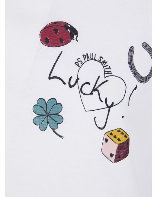 Paul Smith White Ps Charms Print T-Shirt