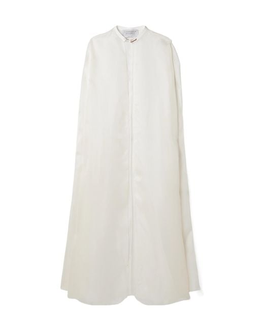Gabriela Hearst White Round Neck Shawl