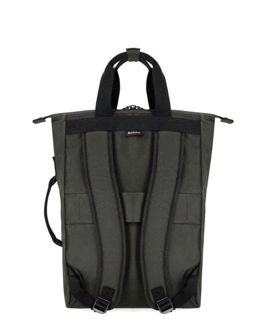 Barbour Black Field Wax Backpack for men