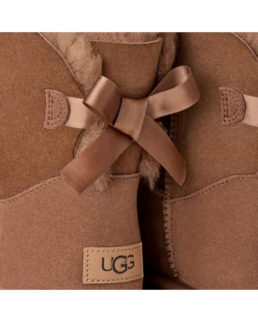 Ugg Brown Mini Bailey Bow Ii Boots