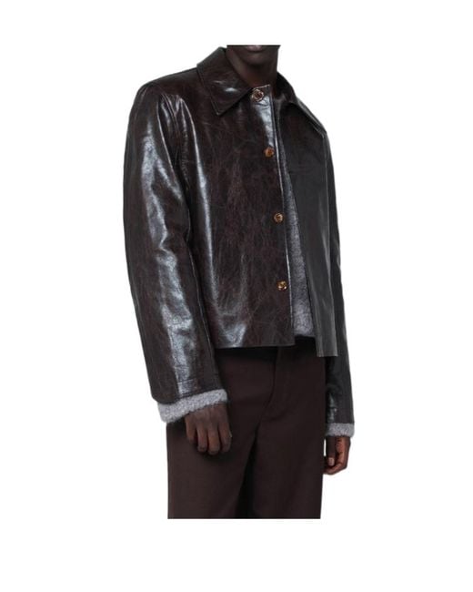 Séfr Black Button-Down Casual Jacket for men