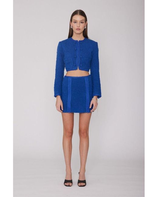ROTATE BIRGER CHRISTENSEN Blue Mini Skirt