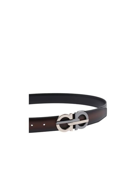 Ferragamo White Adjustable Waist Belt for men