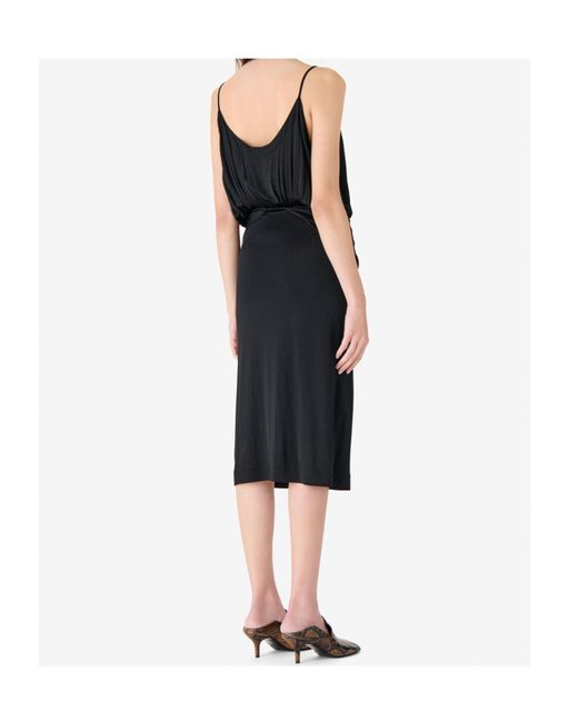 IRO Black Draped Slip Dress
