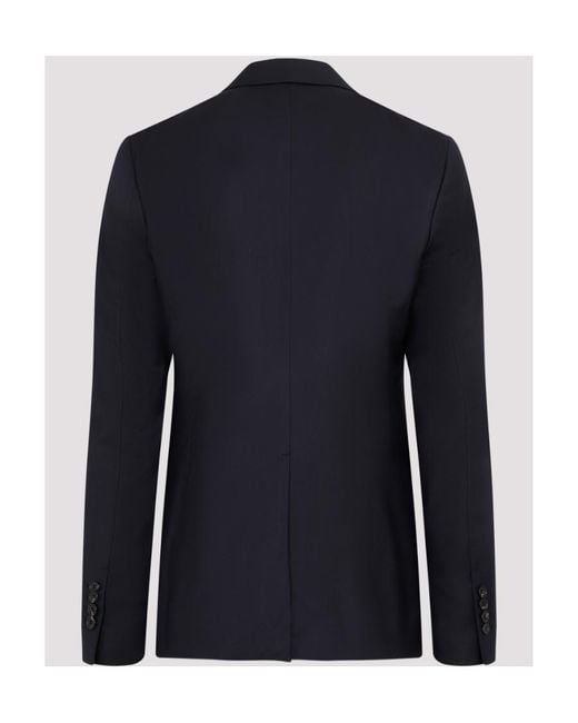 Lanvin Blue Single Breasted Tailored Blazer for men