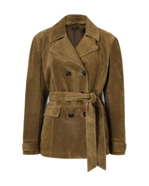 Tom Ford Green Double-Breasted Suede Jacket