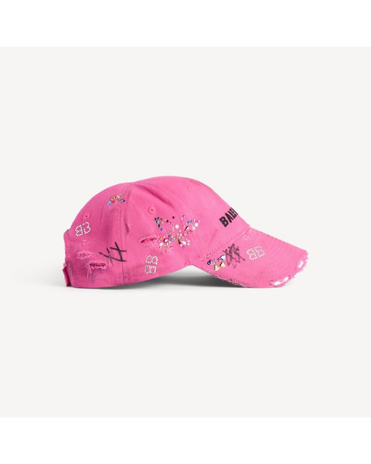 Balenciaga Pink Upcycled Cap for men
