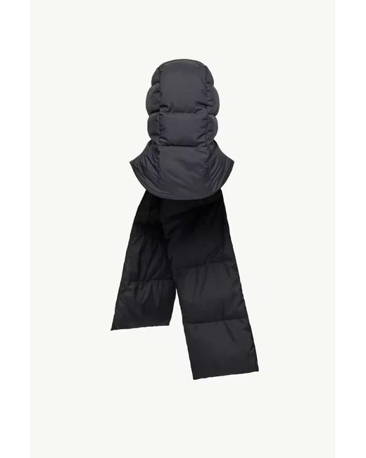 Moncler Black Hooded Down Scarf