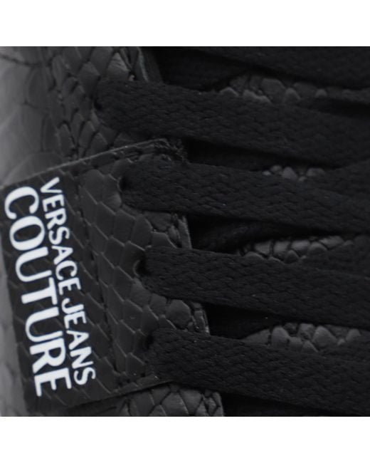 Versace Jeans Black Couture Logo-Tag Printed Chunky Sneakers