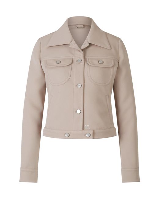 Courreges Natural Trucker Button-Fastening Twill Jacket