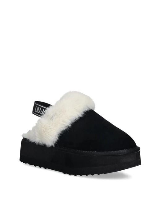 Liu Jo Black Platform Mules for men