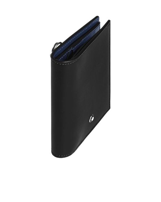 Montblanc Black Meisterstück Leather 6Cc Compact Wallet for men