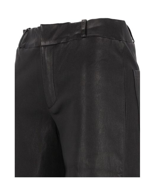 Arma Black Casual Trousers With Belt Loops