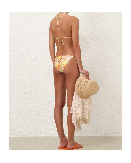Zimmermann Metallic Solstice Floral Triangle Bikini