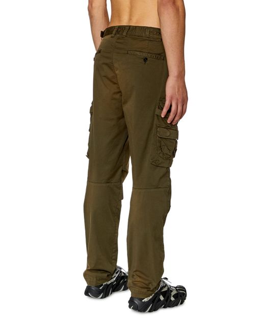 DIESEL Green P-Argym-New-A Faded Cargo Pants for men