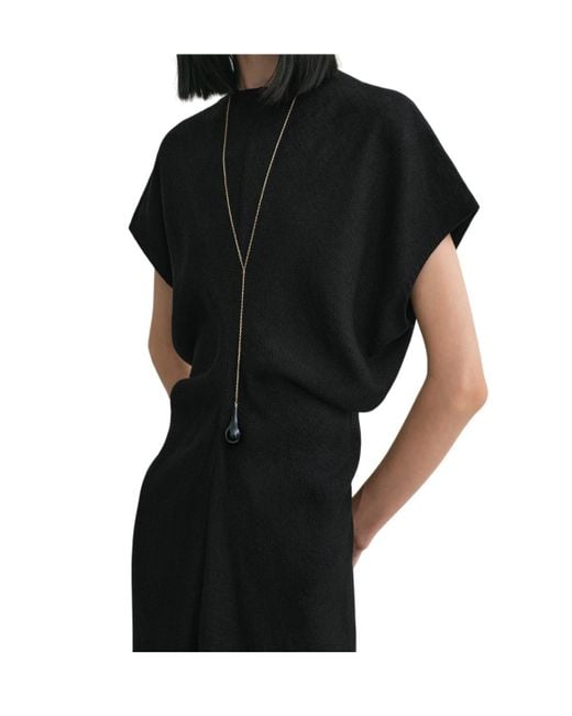 Totême  Black Woven Dress With Loose Waist