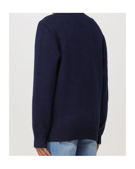 Brunello Cucinelli Blue Long-Sleeved Cardigan for men