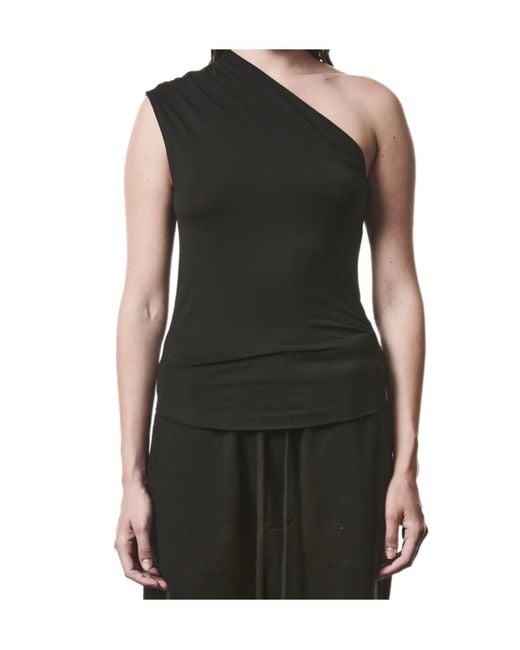 Thom Krom Black One Shoulder Top