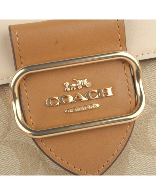 COACH Natural Morgan Square Printed Panel Shoulder Bag