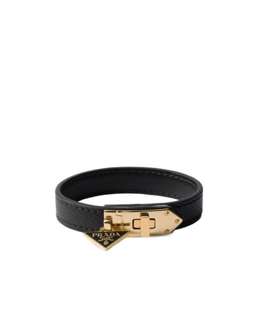 Prada Black Saffiano Bracelet