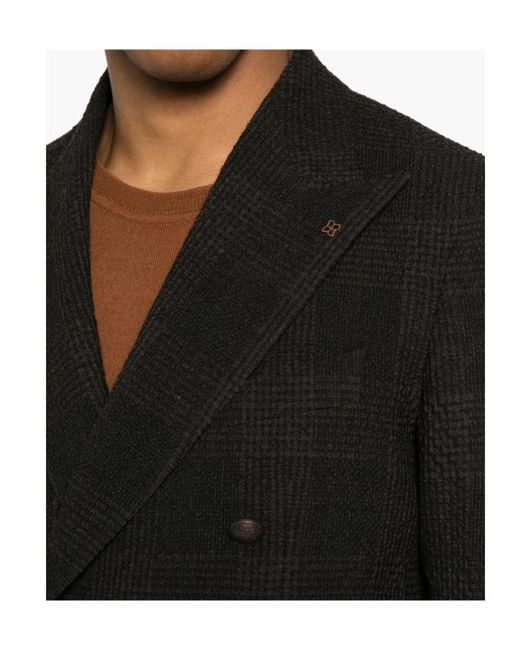 Tagliatore Black Long-Sleeve Blazer for men