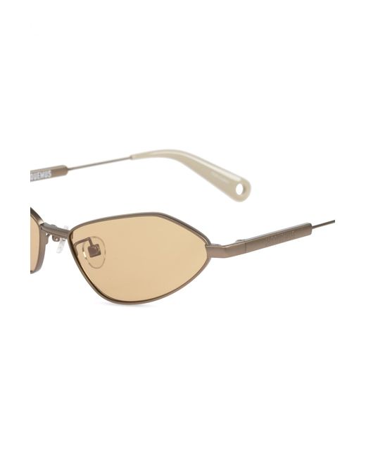 Jacquemus Metallic X Linda Farrow Bambino Angular Sunglasses for men