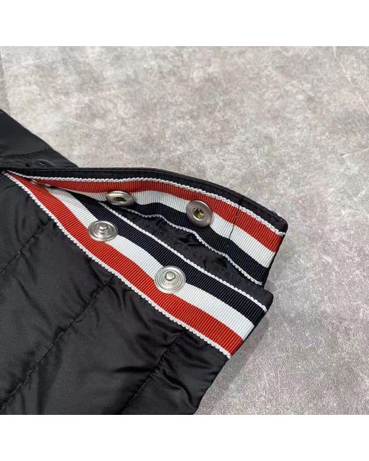 Thom Browne Black Padded Zipped Jacket for men