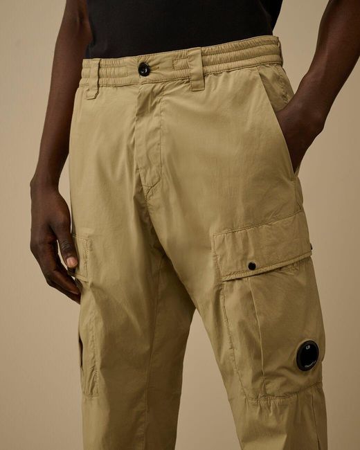 C P Company Natural Casual Pants With Belt Loops for men