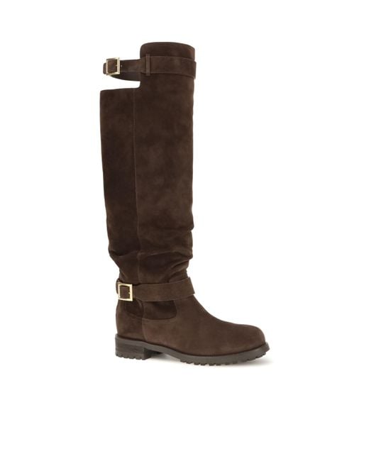 Jimmy Choo Brown Biker Boots