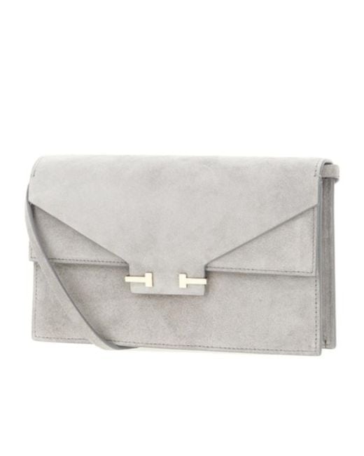 Tom Ford Gray Envelope Crossbody Bag