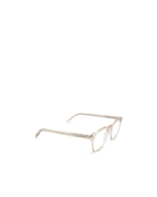 Saint Laurent White Eyewear Round Frame Glasses for men