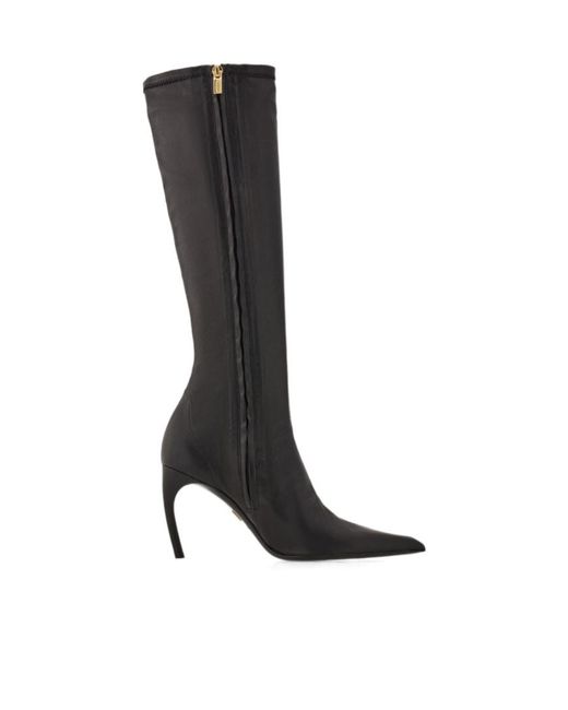 Ferragamo Black High Nappa Stretch Boot