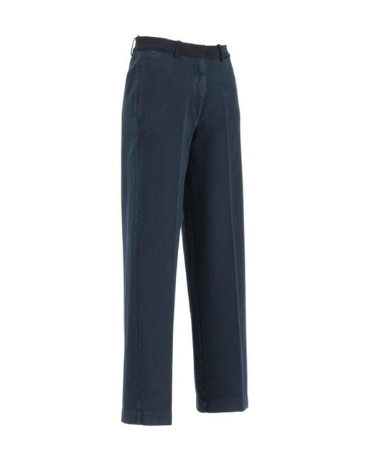 Forte_forte Blue Belted Twill Chino Pants