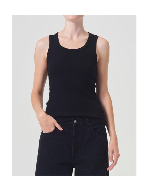 Agolde Blue Poppy Sleeveless Tank Top