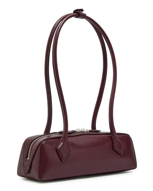 Alaïa Purple Le Teckel Small Grained Leather Shoulder Bag