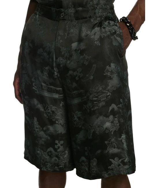 Off-White c/o Virgil Abloh Black Jacquard Fresco Bowling Shorts for men