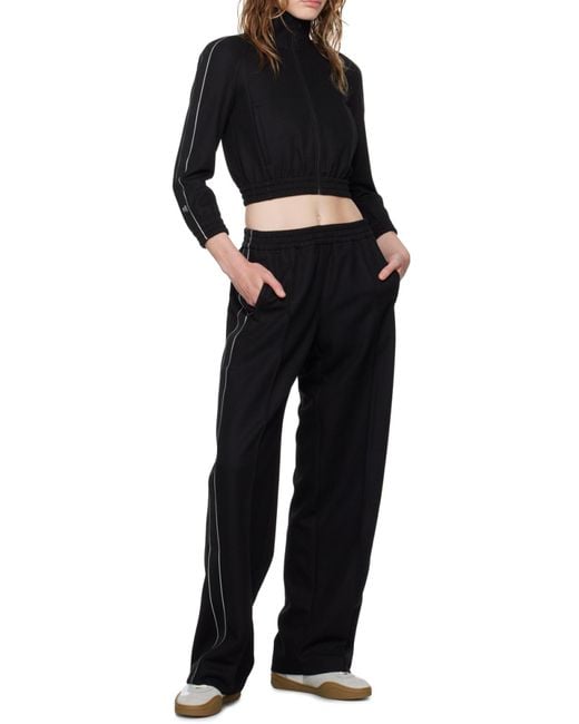Alexander Wang Black T By Cropped Zip-Up Jacket