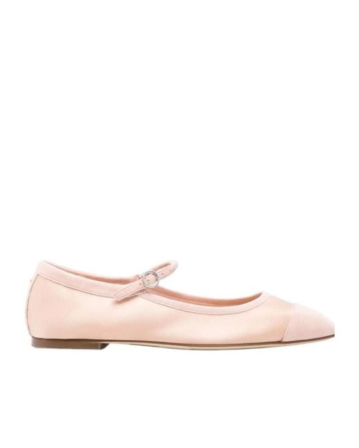 Aeyde Pink Square-Toed Ballet Shoes